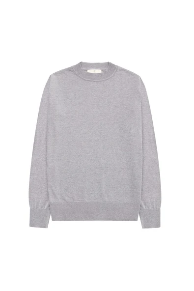 Styleboom X Peraluna CHELSEA PULLOVER Bisiklet Yaka Standart Kesim Kadın Triko Kazak - Gri - 5