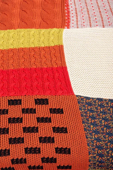 Peraluna Pamuklu Çift Kişilik Patch Battaniye - MULTI RENK - 2