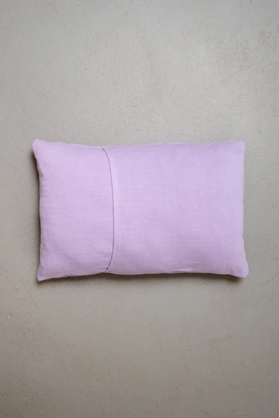 Peraluna FREE PILLOW %100 Organik Pamuk Triko Yastık Kılıfı 60X40 CM - Lila - Resim 2