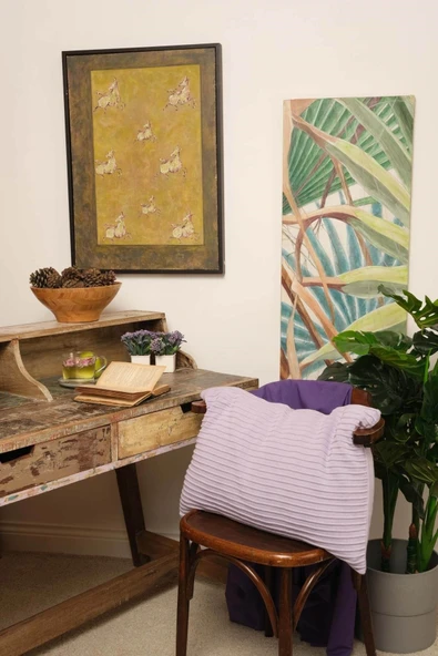 Peraluna FREE PILLOW %100 Organik Pamuk Triko Yastık Kılıfı 60X40 CM - Lila - Resim 6