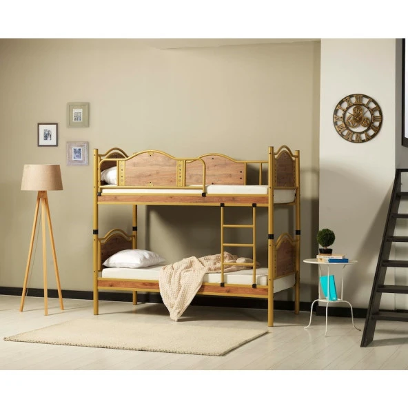 Teknor Avangard Genç Çocuk Odası AhşapBaşlık 90x190 & 90x200 Metal Ranza