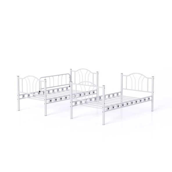 Teknor Bella 90x190 ve 90x200 Yatak Ölçülü Genç Çocuk Odası Metal Ranza - 8
