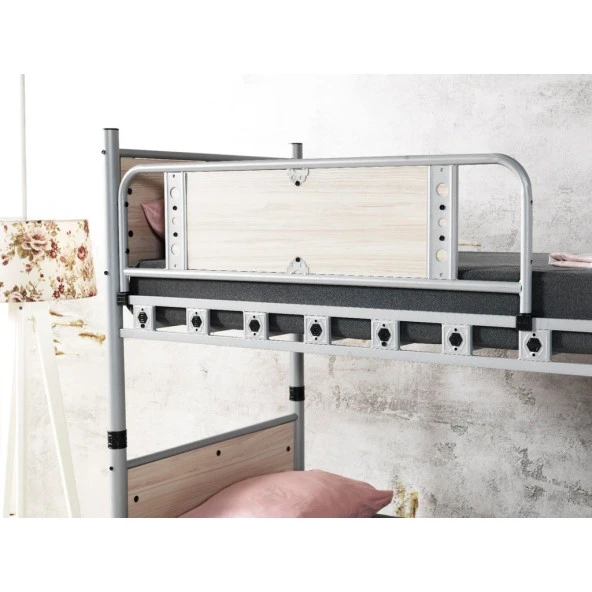 Teknor Elegan Genç Çocuk Odası Ahşap Başlık 90x190 ve 90x200 Metal Ranza - 3