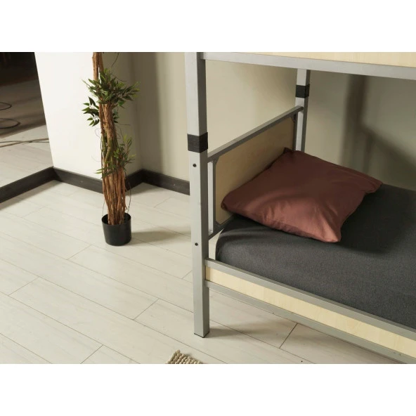 Teknor Yurt Genç Çocuk Odası Ahşap Başlıklı 90x190 ve 90x200 Metal Ranza - 6