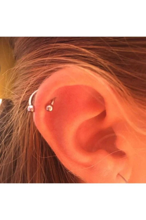 316l Cerrahi Çelik Helix, Septum, Kıkırdak, Smiley, Tragus Piercing (3 Adet) - 3