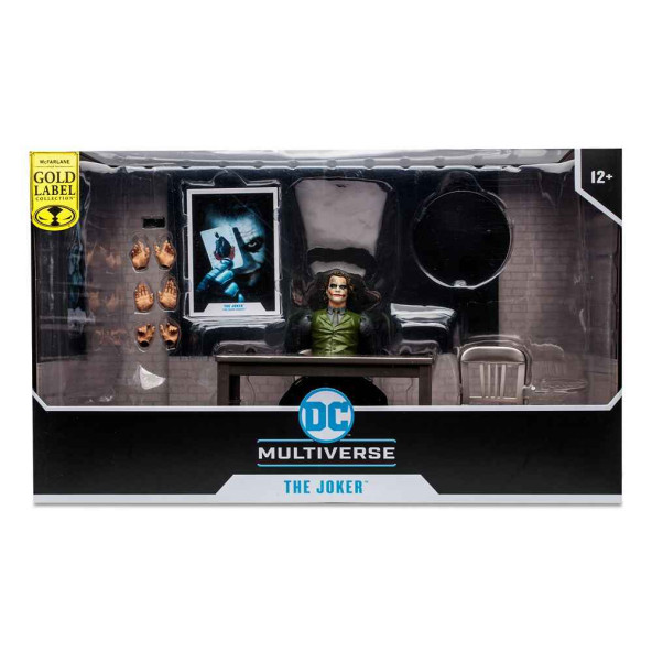 DC Multiverse Filmi The Dark Knight - Joker Sorgu Odası (Ledjer) (Altın Etiket) 7 İnç Aksiyon Figürü - 2