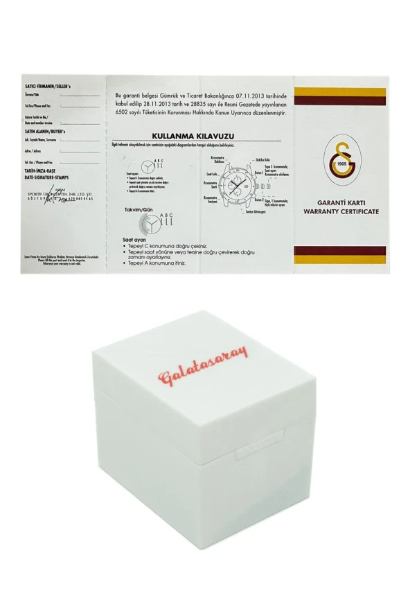Galatasaray Orijinal Silikon Kordonlu Kol Saati Hediyelik Ahşap Kutulu - 8