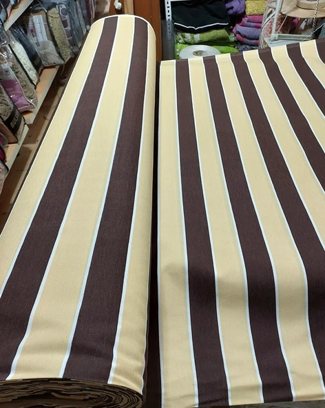 Balkon Perdesi Branda Kumaşı Metrelik (En 240cm)-Kahve Krem