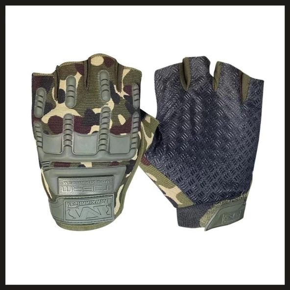 Uyguna-Yakala 1107 Mechanix Parmaksız Eldiven Kamuflaj-ELD.040