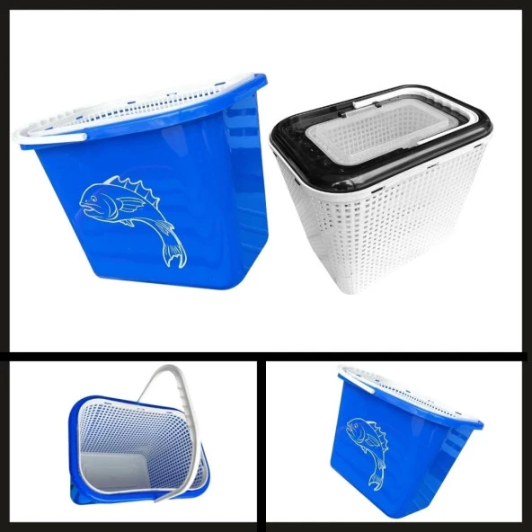 Uyguna-Yakala 15 Lt Mavi Kod 179 Fishack Süzgeçli Balıkçı Kovası-MAL.421 ürün görseli
