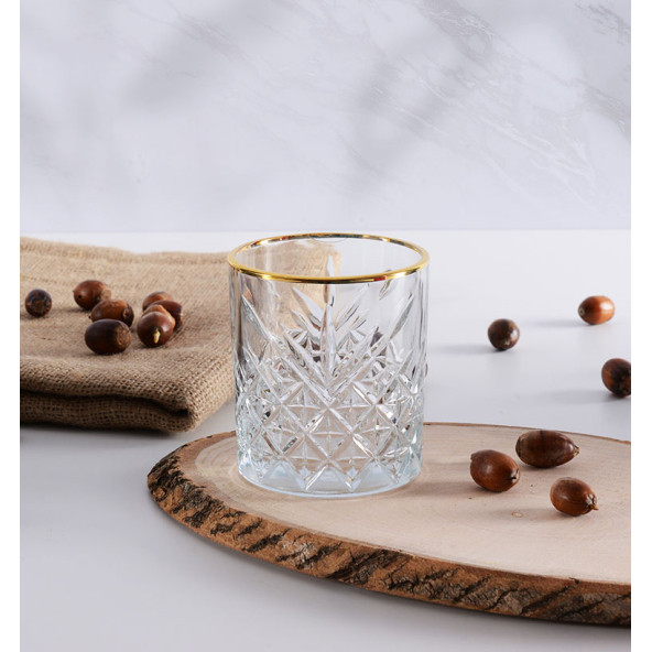Paşabahçe Timeless Viski Bardağı Golden Touch Bardak 52790 - 2