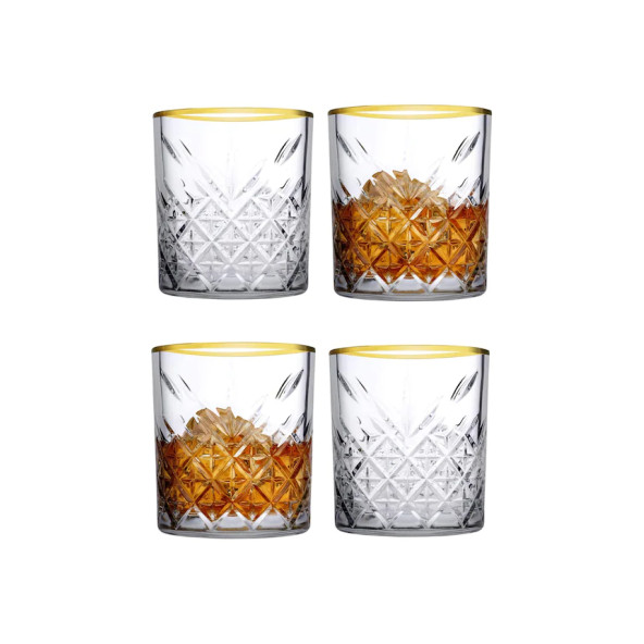 Paşabahçe Timeless Viski Bardağı Golden Touch Bardak 52790 - 6