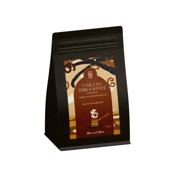 Mim and More Vanilyalı Türk Kahvesi Vanilya Aromalı Türk Kahvesi 200 Gr