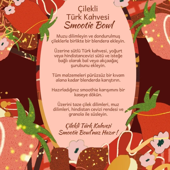 Mim and More Çilekli Türk Kahvesi Çilek Aromalı Türk Kahvesi 200 Gr - 5