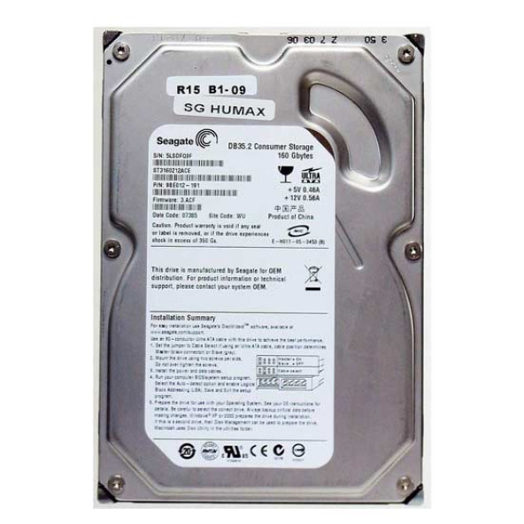 160GB 3.5" MASAÜSTÜ HDD VE KAYIT CİHAZI İÇİN YENİLENMİŞ ÜRÜN