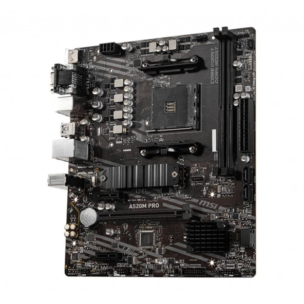 MSI A520M PRO Amd A520 Soket AM4 DDR4 4600MHz (OC) M.2 mATX Anakart - 2