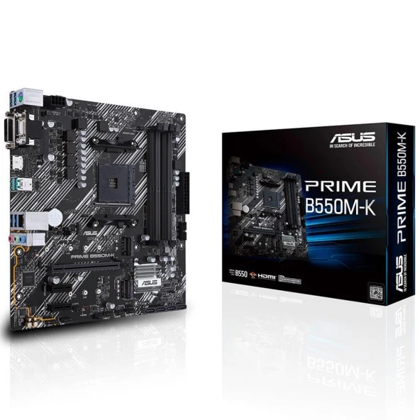 ASUS PRIME B550M-K AMD B550 Soket AM4 DDR4 4800MHz (O.C) M.2 mATX Anakart