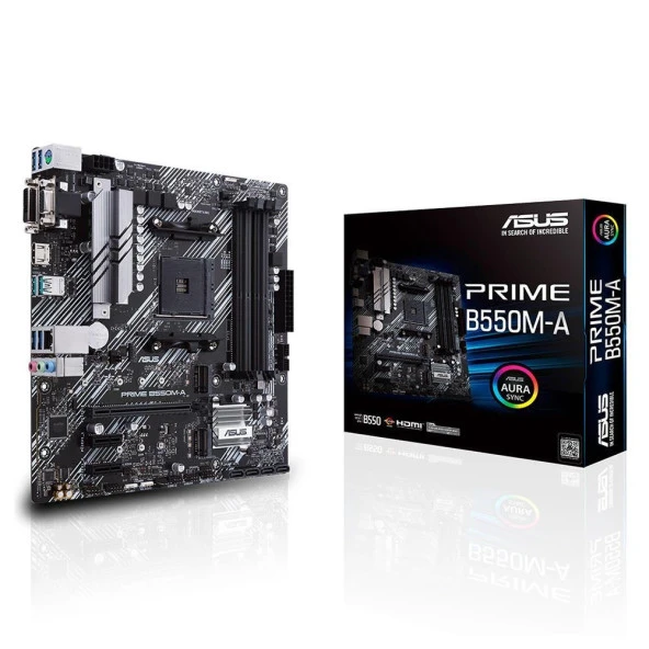 ASUS PRIME B550M-A AMD B550 Soket AM4 Ryzen DDR4 4800MHz (O.C) mATX Anakart