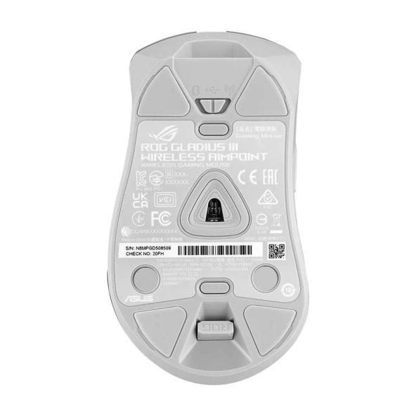 ASUS ROG GLADIUS III WIRELESS AIMPOINT 2.4GHz 36000DPI Kablosuz Beyaz Gaming Mouse - Resim 5