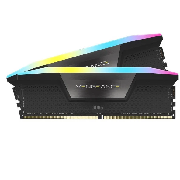 CORSAIR VENGEANCE RGB 64GB (2X32GB) DDR5 6000MHz CL30 AMD EXPO Ram - CMH64GX5M2B6000Z30