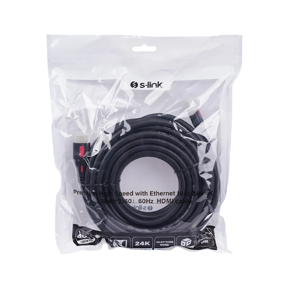S-LINK SL-HDM4K10 19+1 HDMI TO HDMI 10M V2.0 4K (3840*2160) 60HZ KABLO - 3