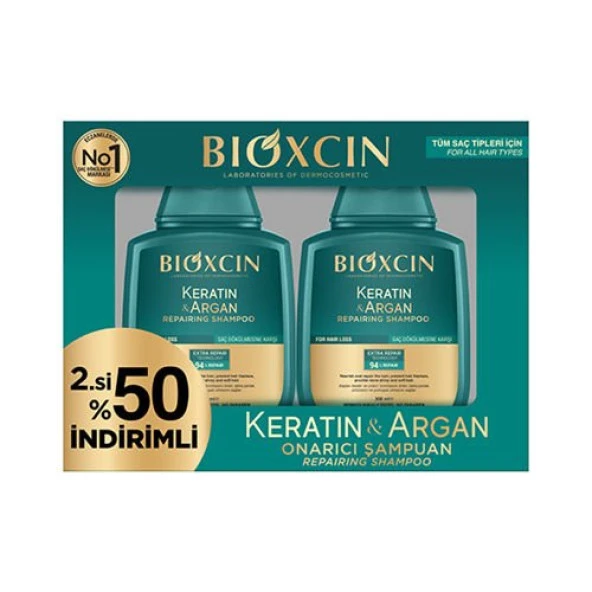 Bioxin Argan Keratin Şampuan 300 + 300 ml - İkincisi %50 İndirimli
