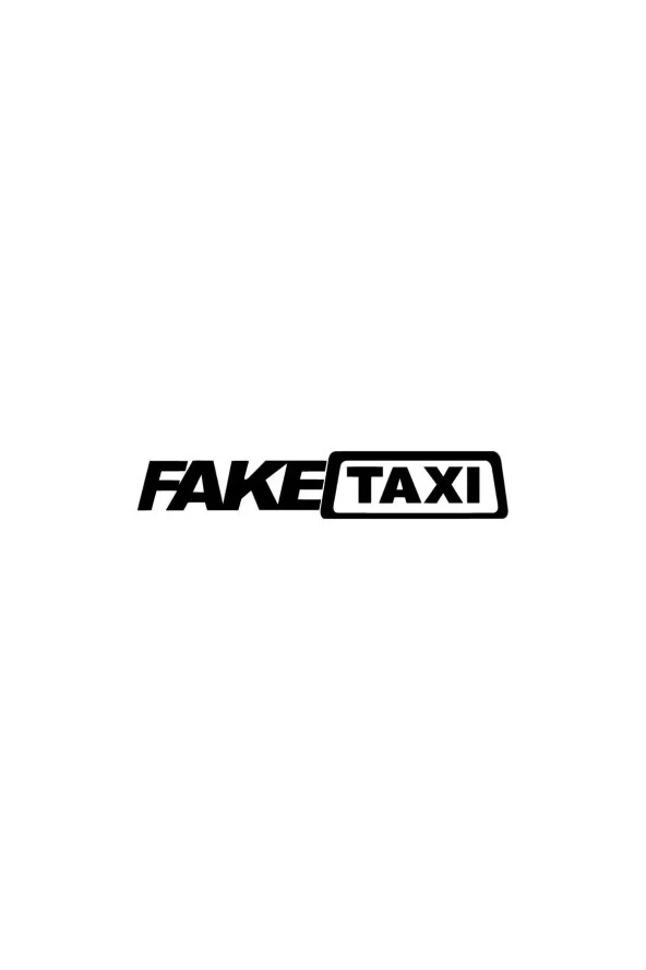 Fake Taxi Sticker Oto Motor Laptop Duvar Folyo Sticker 25x5 cm