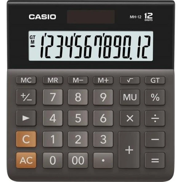 Casio Mh-12-Bk Hesap Makinası 12 Haneli  Mh-12-Bk-w-dp