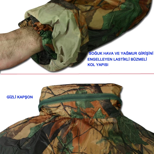 Savage Imperteks Pardesü Yağmurluk 11011 (Ağaç Desen) XL - Resim 2