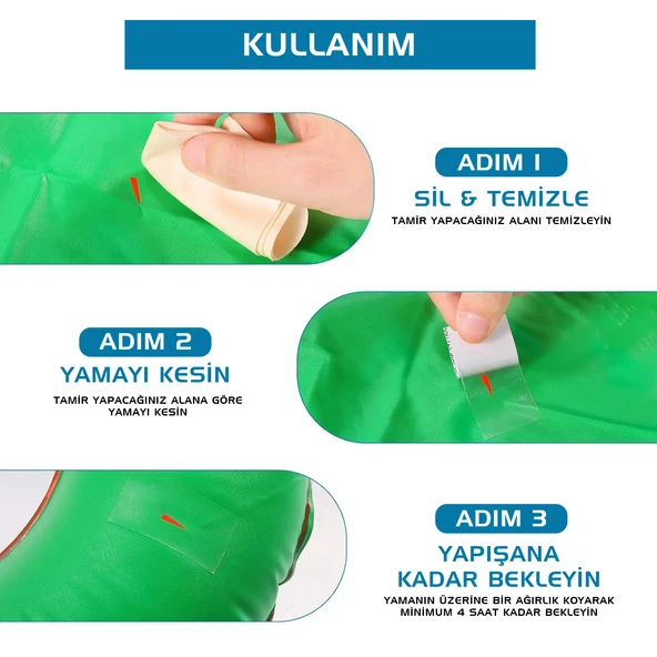 Argeus 4'lü Fiber Çanta Delik Tamir Yaması Gri - Resim 3