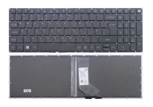Acer Aspire ES1-533-P8VL Notebook Klavyesi (Siyah TR) ışıklı
