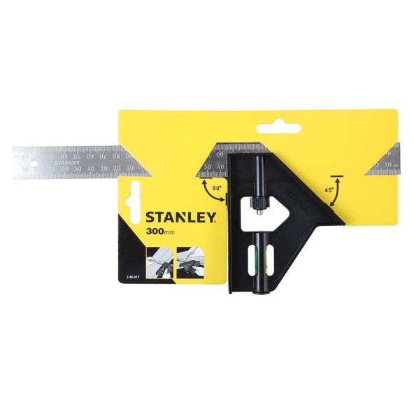 Stanley Su Terazili Ayarlı Gönye 300 mm (2-46-017)