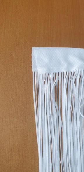 DÜZ İP BEYAZ RUSTİK EN 100 CM BOY 210 CM HAZIR İP PERDE ürün görseli