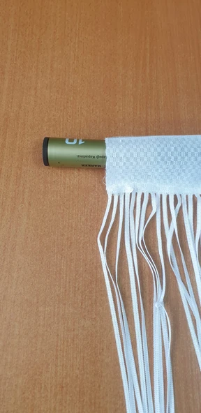 DÜZ İP BEYAZ RUSTİK EN 100 CM BOY 210 CM HAZIR İP PERDE - Resim 2