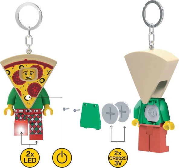 LEGO Ledlite 4006036 Iconic Pizza Guy Costume Led Key Chain - Resim 5