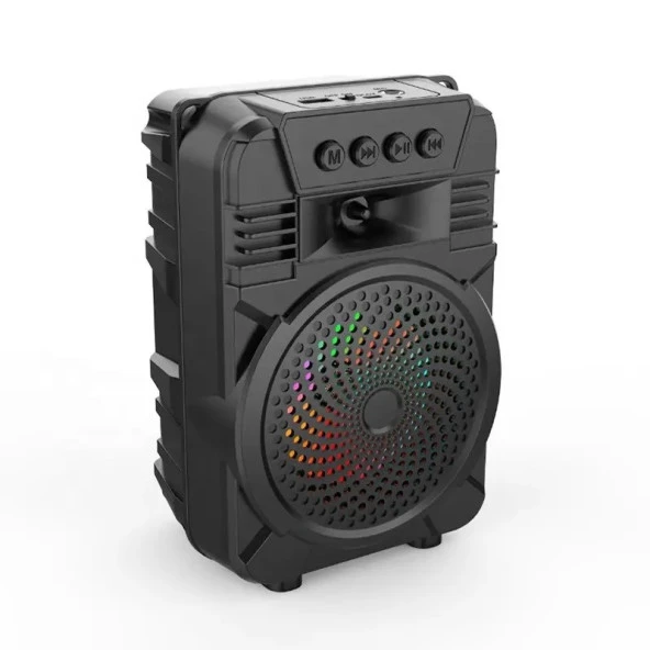 Concord ZQS1431 Rgb Ledli FM Radyolu USB ve Mikrofon Girişli 4 İnç Bluetooth Hoparlör - 3