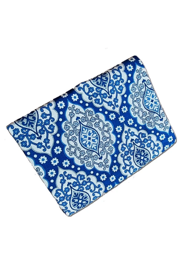 6 m2 Osmanlı Desenli Mavi Halı Örtüsü, Savan, Çok Amaçlı Pike, Pamuklu - Resim 6