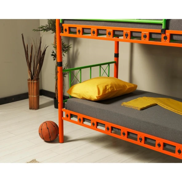 Teknor Carme 90x190 ve 90x200 Yatak Ölçülü Genç Çocuk Odası Metal Ranza - 4