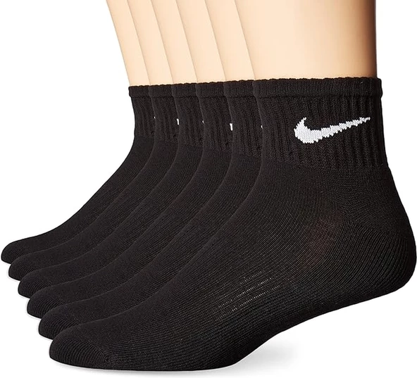 Nike Everyday Cotton Cushioned Siyah 6lı Spor Çorap SX5177-010