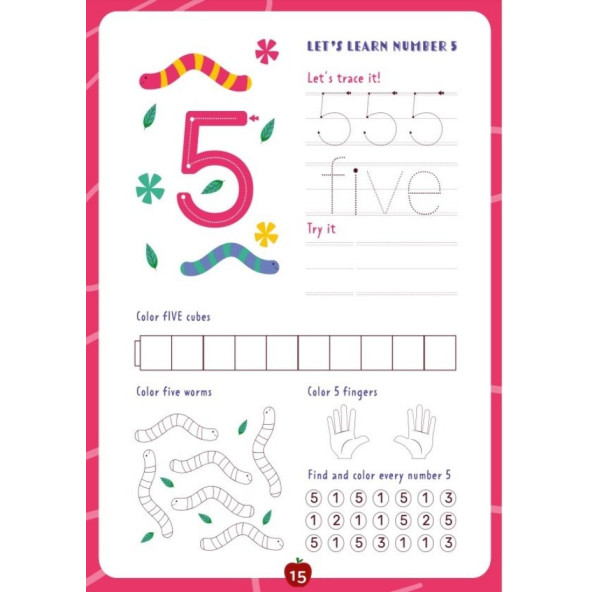 Okul Öncesi Sayılar YAZ-SİL Kitabı (Türkçe-İngilizce) - Resim 4