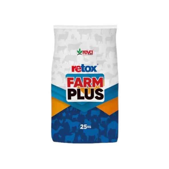 Retox Farmplus Vitamin-Mineral-Toksin Madde Yem Katkı 25 Kg