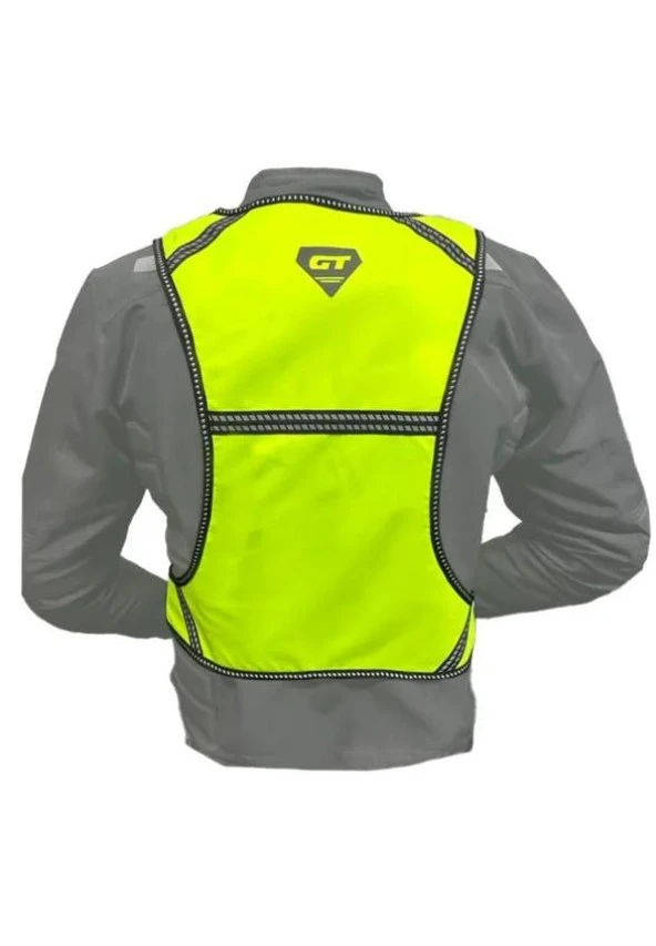 Forte Gt Xbyc 1179 Motosiklet Reflektif Yelek Yanları Ayarlanabilir Cırtlı S-XL Beden - 5