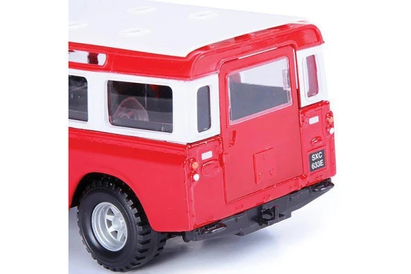 Bburago Land Rover Series II Kırmızı 1:24 Model Araba - Resim 6