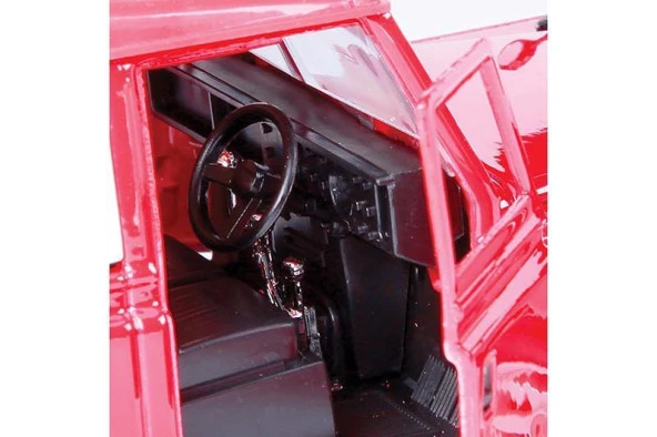 Bburago Land Rover Series II Kırmızı 1:24 Model Araba - Resim 7