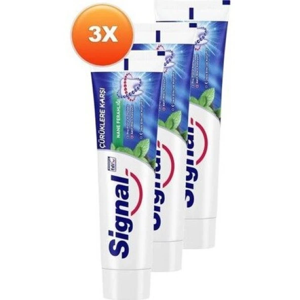 Signal Nane Ferahlığı Çürüklere Karşı Koruma Diş Macunu 3 x 100 ML