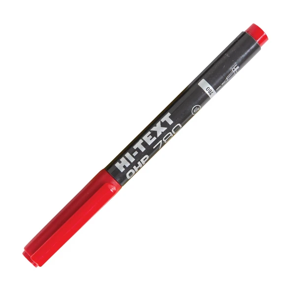 Hi-Text 780 OHP Permanent Kalem S Uç Asetat CD Kalemi Mavi Kırmızı Siyah - 4