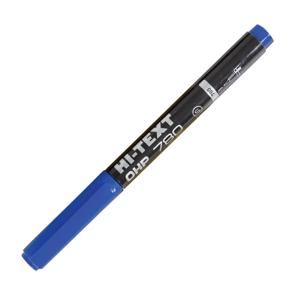 Hi-Text 780 OHP Permanent Kalem S Uç Asetat CD Kalemi Mavi Kırmızı Siyah - 3