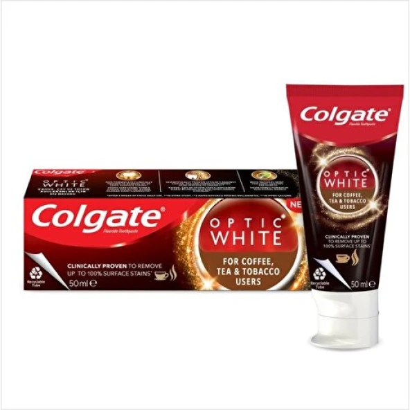 Colgate Optic White Kahve Çay ve Tütün Kullanıcıları İçin Diş Macunu 4 x 50 ml - 3