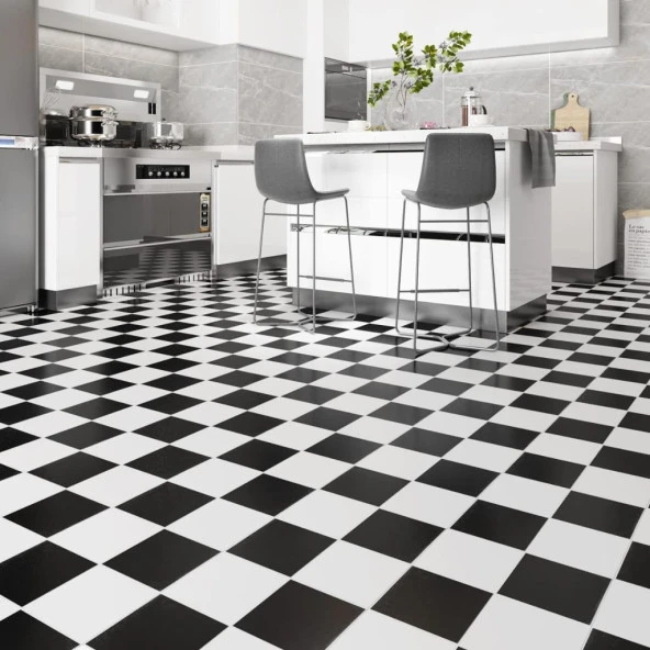 Renkli Duvarlar 30X30CM 10 Adet( 5 siyah 5 beyaz)Silinebilir Parlak Dama Modern Tasarım Duvar Kaplama Paneli Karosu - Resim 4