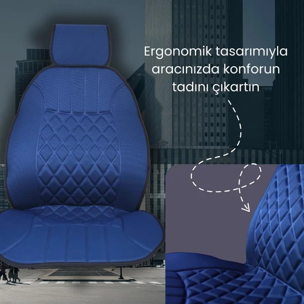 Space Oto Koltuk minderi, Nissan araçlara uyumlu 2'li set özel tasarım minder - Resim 5